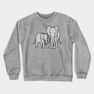 Little Elephant and Big Elephant Crewneck Sweatshirt